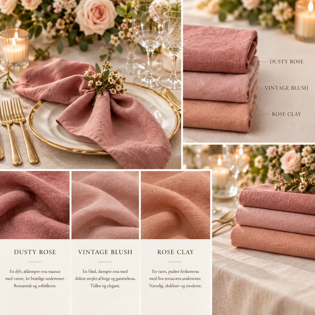 Rosa terracotta stofserviet 40x40 cm – Rose Clay