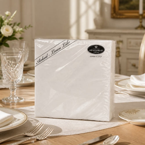 Airlaid Serviet Hvid 40x40 cm – 12 stk