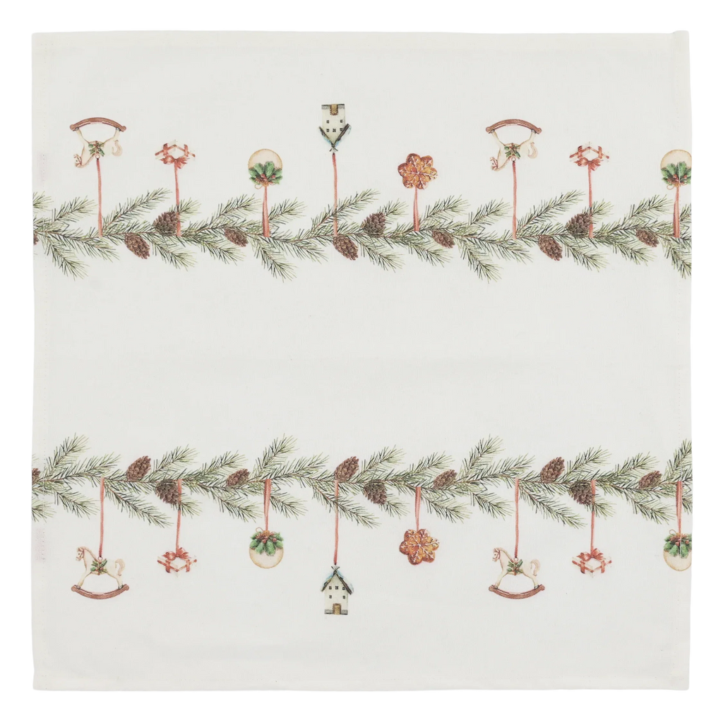 Chic Antique - Aix Stofserviet m. ranke - L40/B40 cm creme - Servietringen