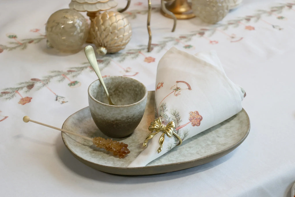 Chic Antique - Aix Stofserviet m. ranke - L40/B40 cm creme - Servietringen