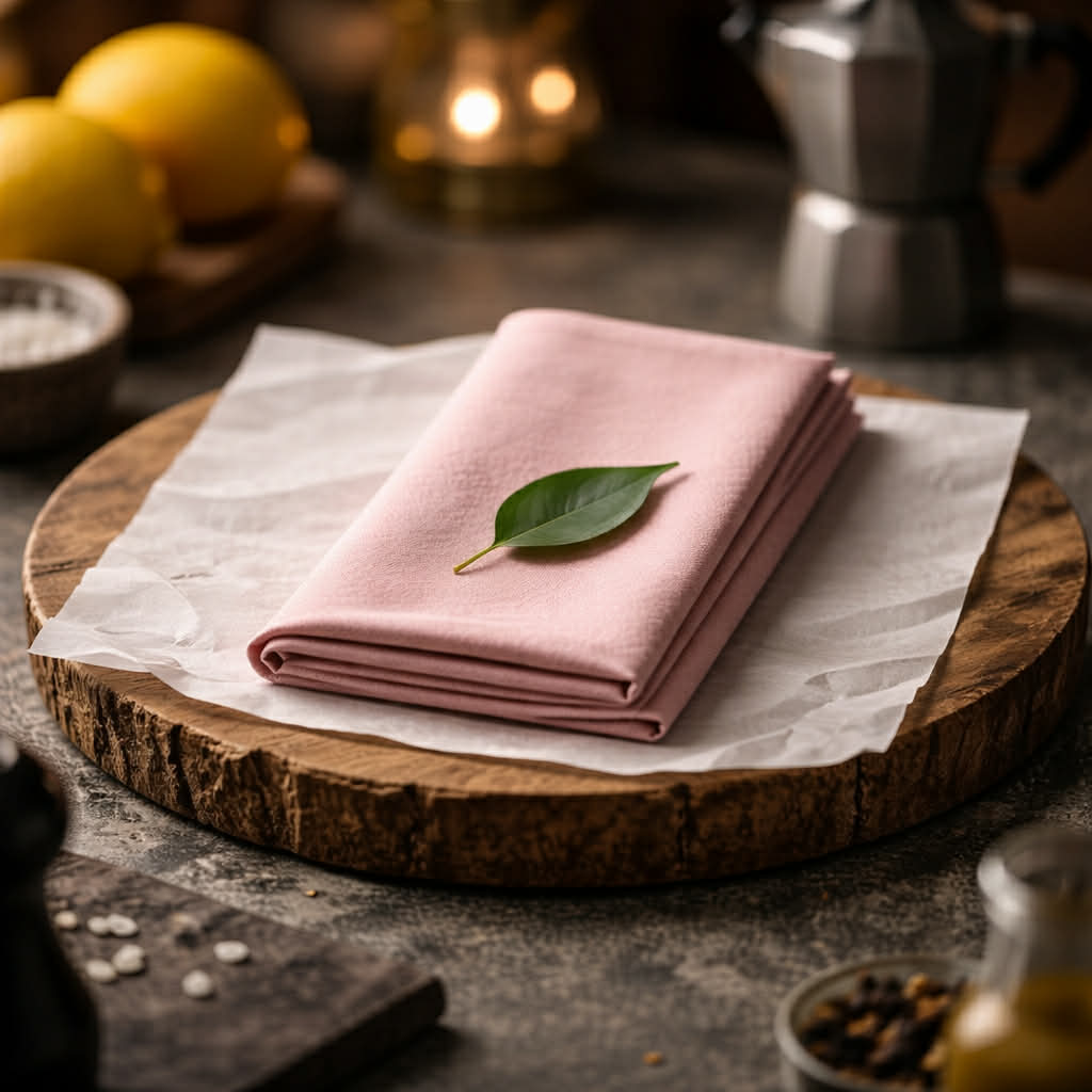 Klassisk Gammel Rosa Stofserviet i Bomuld og Hør 40x40 cm – Blød og Eksklusiv