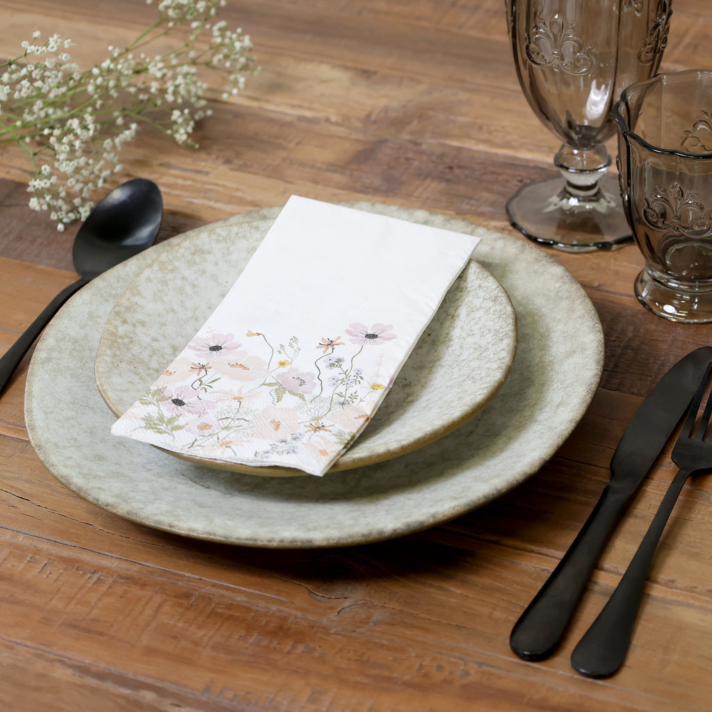 Serviet m. grøftekantsblomster - Servietringen