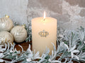 Messing spyd til lyskrone med simili, H4,5/L4,5/B3,5 cm, til dekorative lys i en elegant belysningskronen.