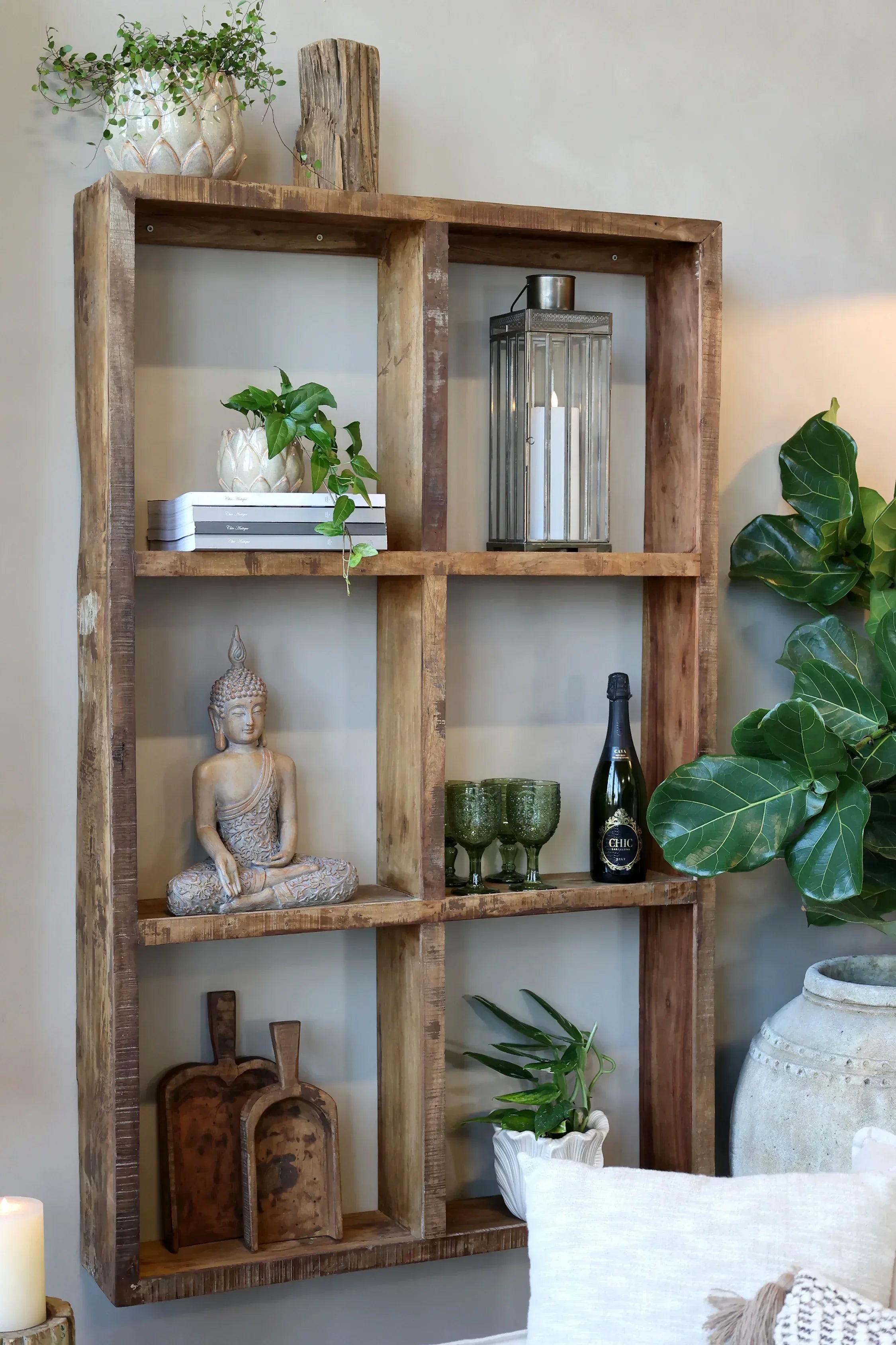 Chic Antique - Buddha siddende, H41/L30/B16 cm latte - Servietringen