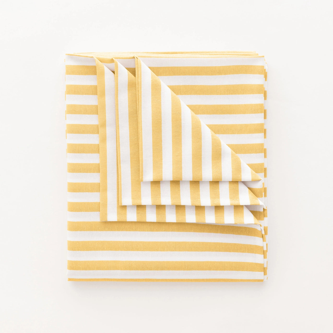 Antiplet dug Alma - bomuld med stoflignende følelse, striber - Gul - Servietringen