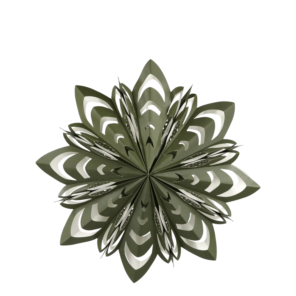 Chic Antique - Papirstjerne ekskl. ledning - Ø45 cm oliven - Servietringen