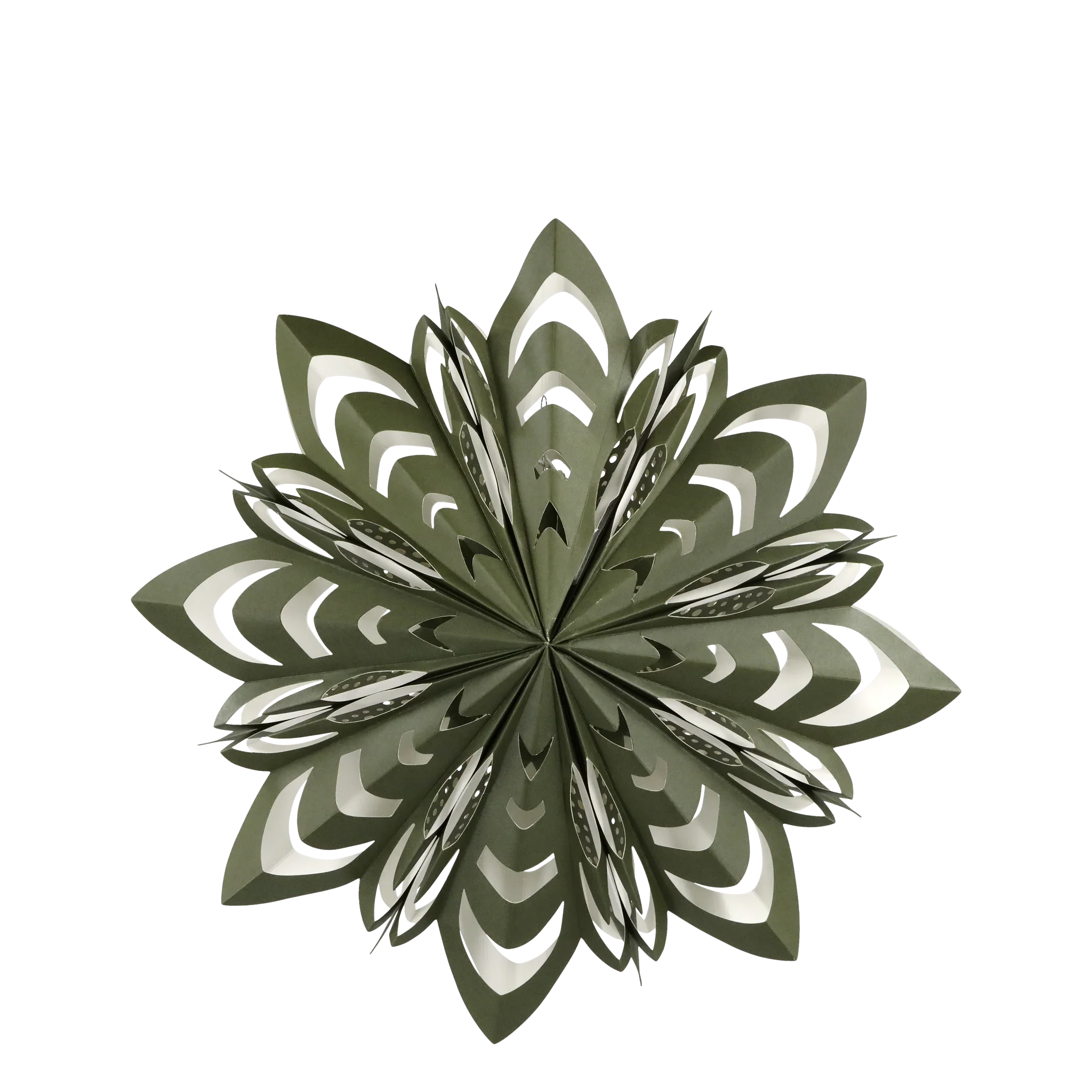 Chic Antique - Papirstjerne ekskl. ledning - Ø45 cm oliven - Servietringen