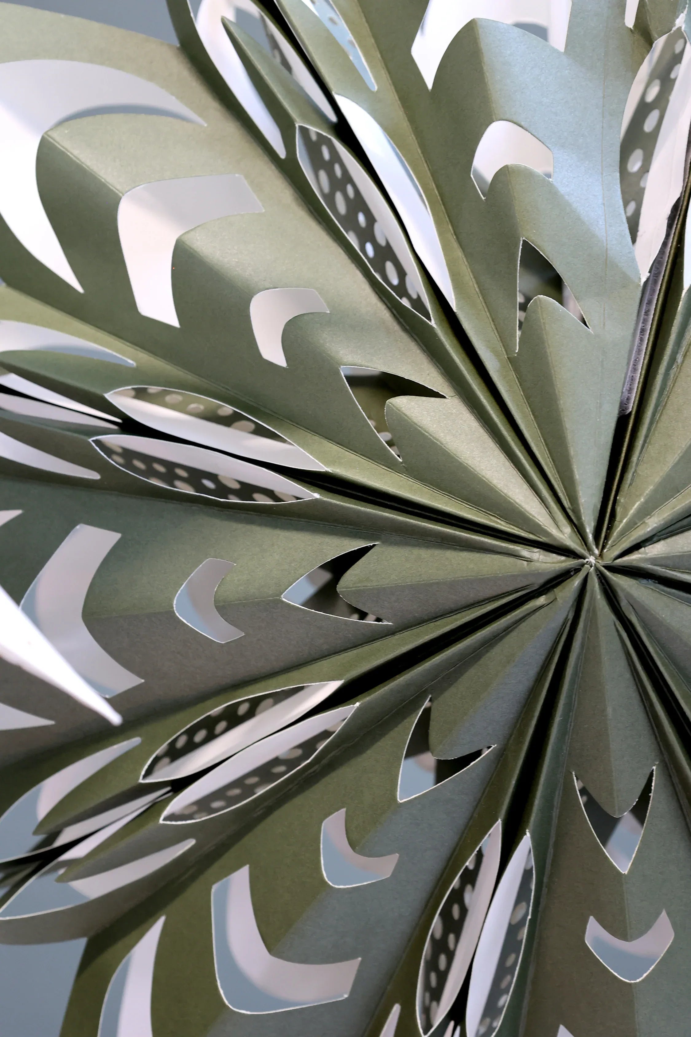 Chic Antique - Papirstjerne ekskl. ledning - Ø45 cm oliven - Servietringen