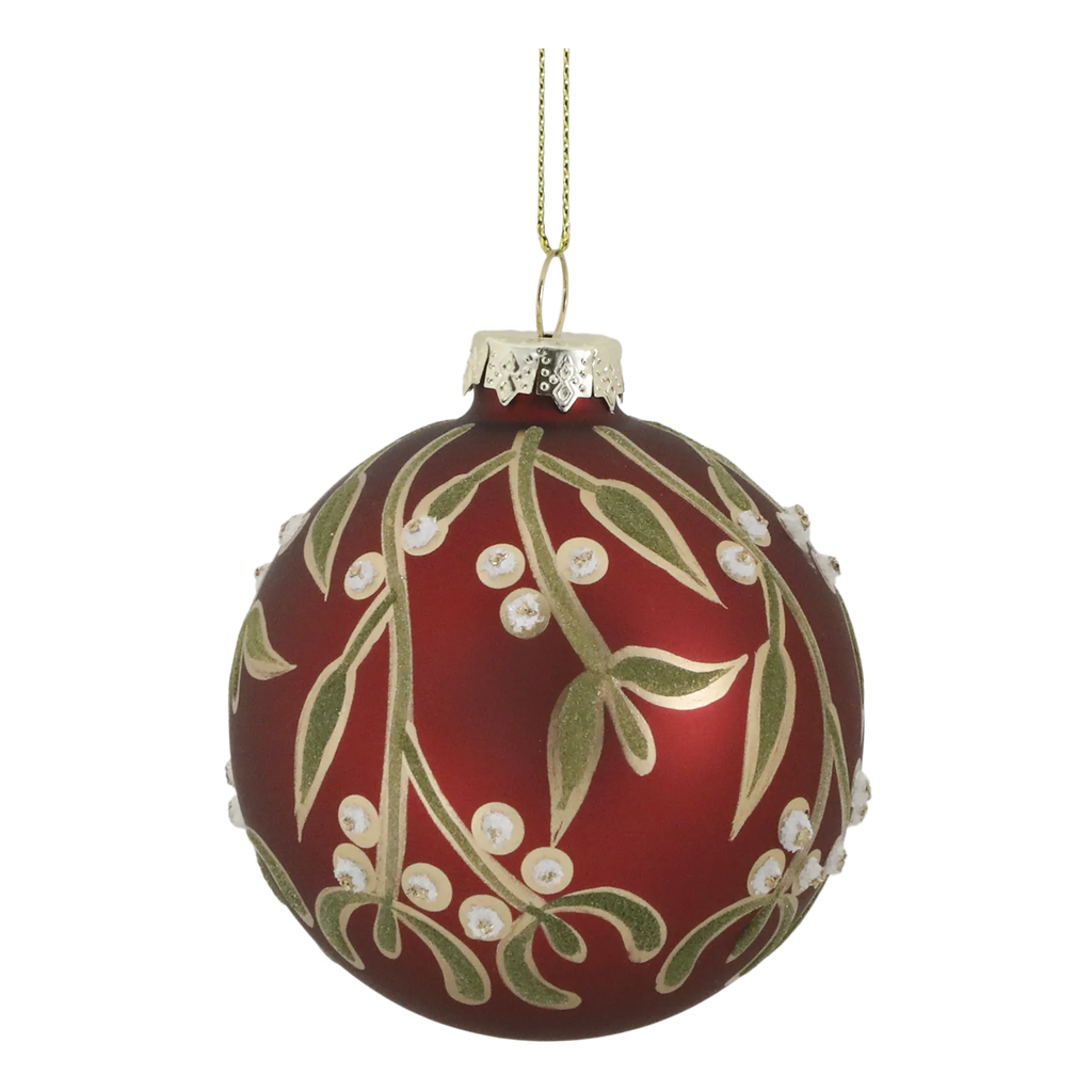 Chic Antique - Julekugle m. mistelten Ø8 - Servietringen