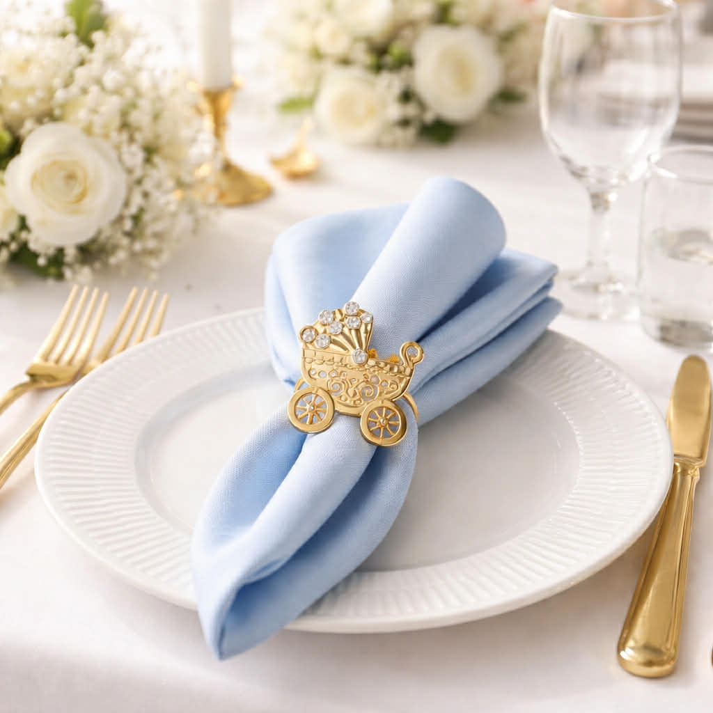 Servietring i Guld - Barnevogn - Servietringen