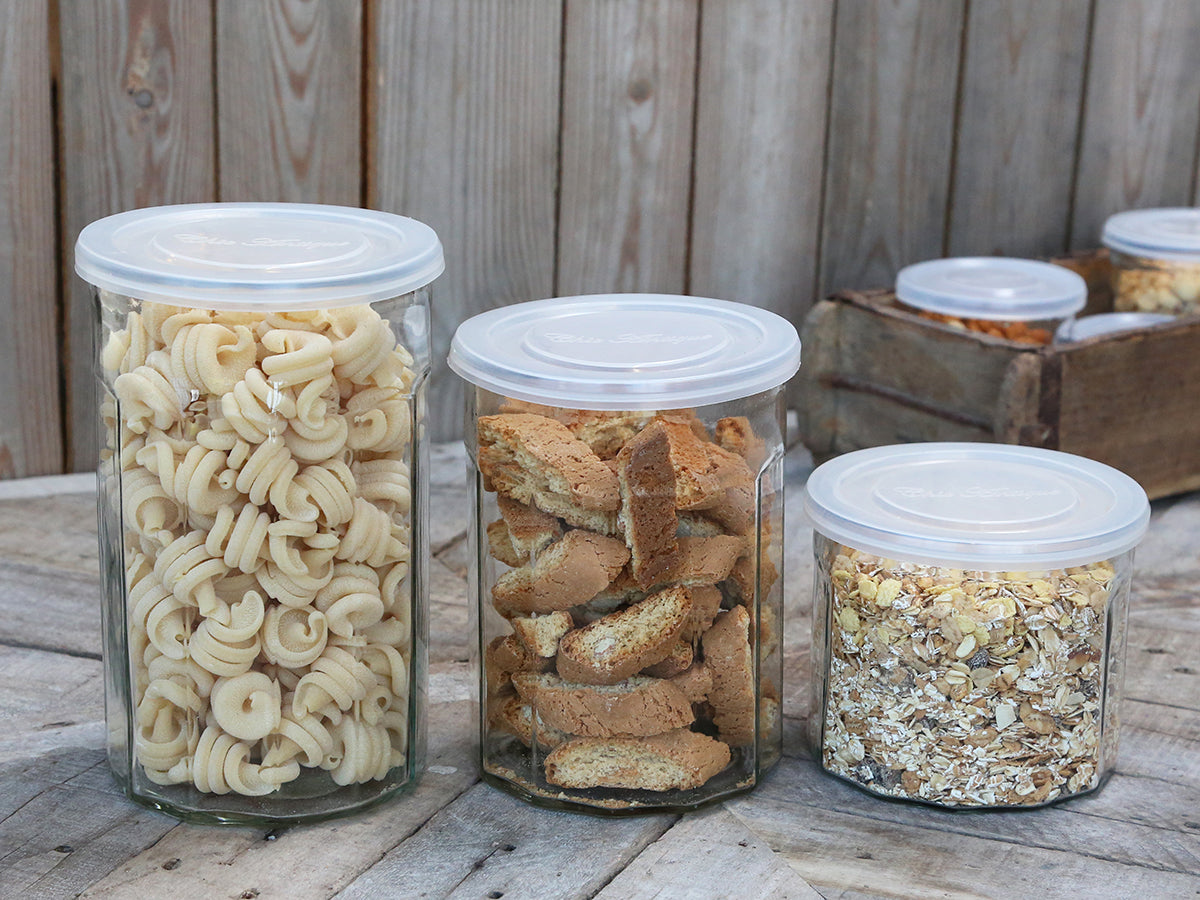 Candybar-sæt med 6 krukker m. låg - Gule nuancer