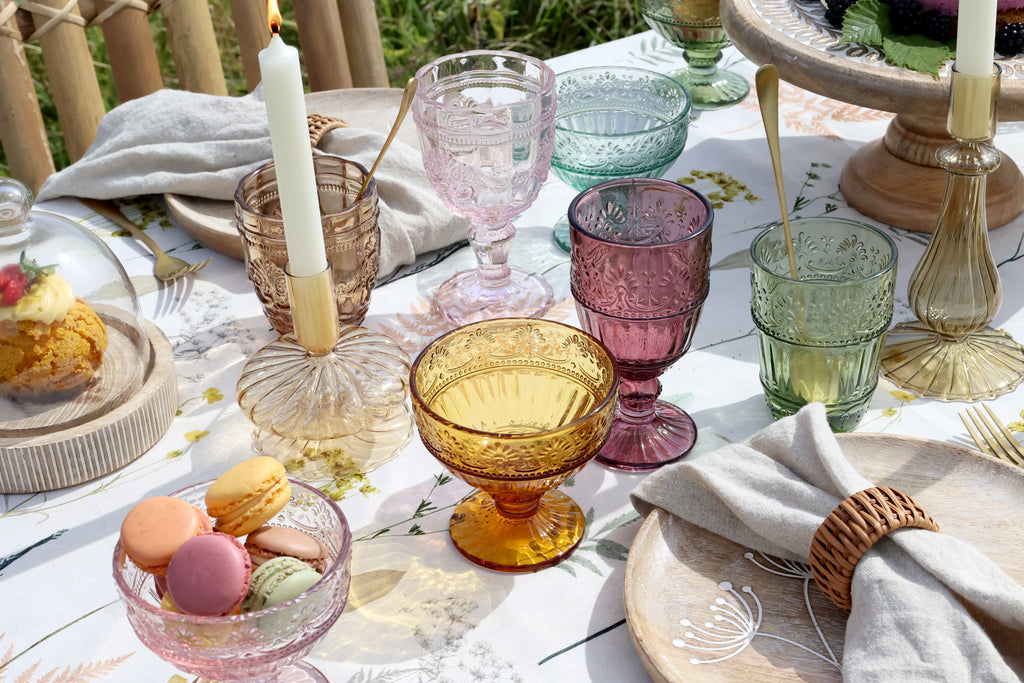 Saint-Émilion Glas m. mønster portionsskål by Servietringen, ceramic bowl with decorative pattern, ideal for serving small portions.