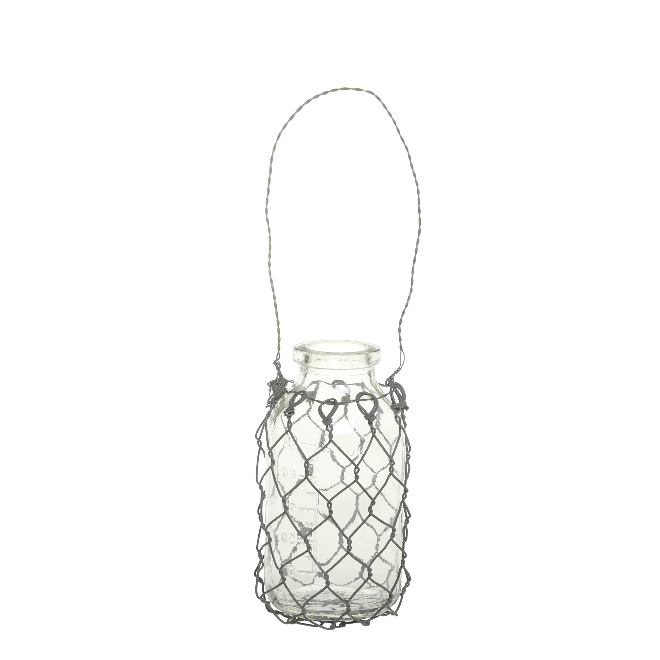 Chic Antique - Fil de fer Vase til ophæng - H10/Ø5,5 cm antique zink - Servietringen