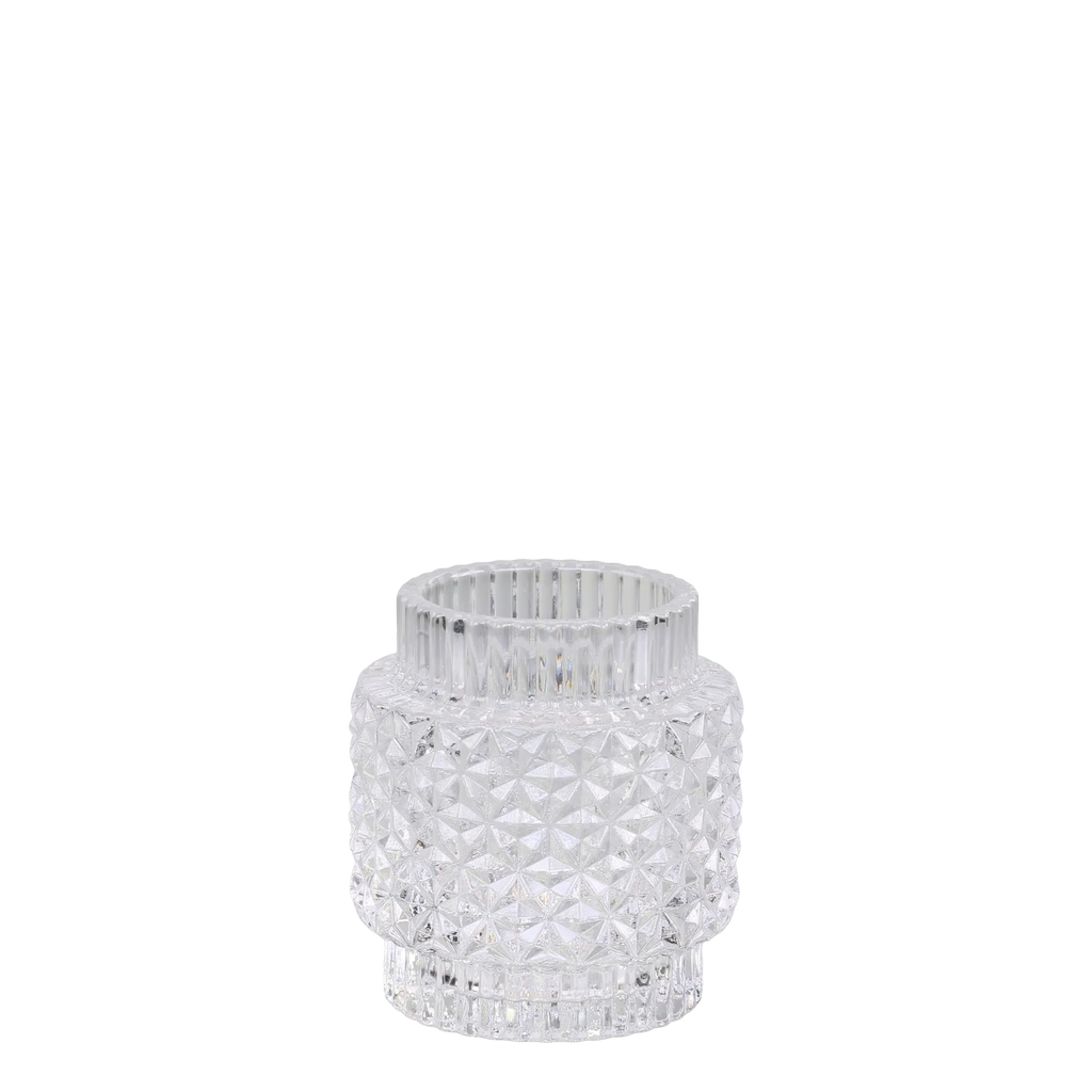 Chic Antique Fyrfadsstage m. mønster - H8/Ø7 cm klar - Servietringen