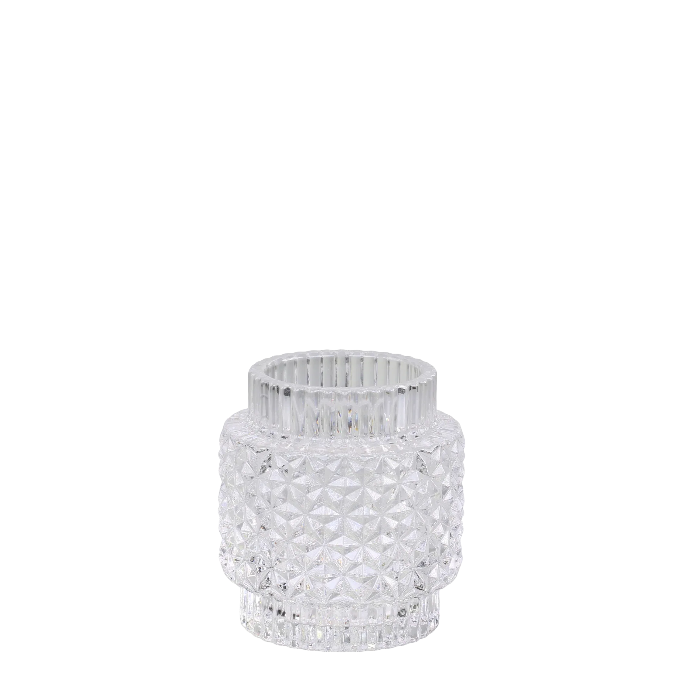 Chic Antique Fyrfadsstage m. mønster - H8/Ø7 cm klar - Servietringen