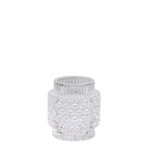 Chic Antique Fyrfadsstage m. mønster - H8/Ø7 cm klar - Servietringen