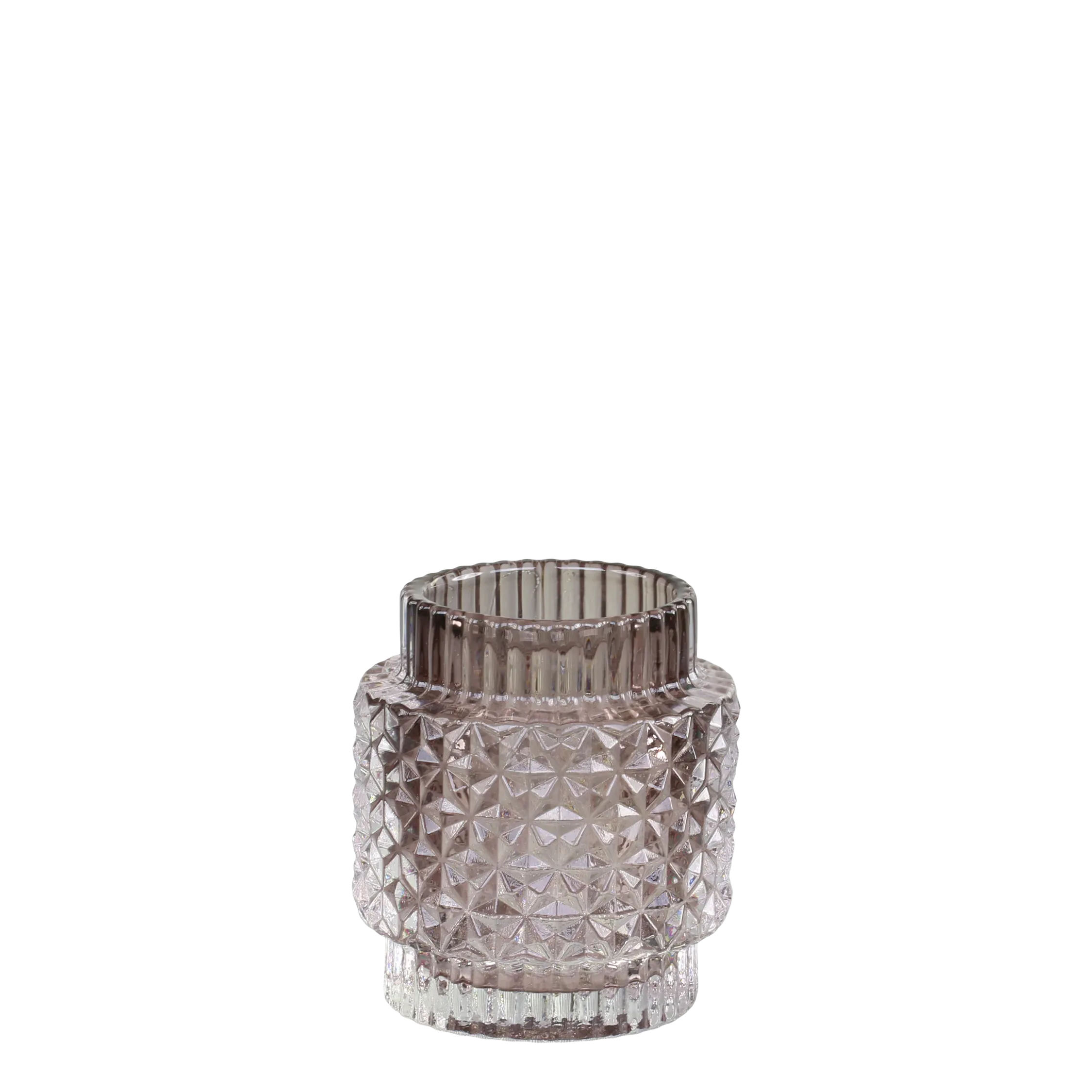 Chic Antique Fyrfadsstage m. mønster - H8/Ø7 cm mocca - Servietringen