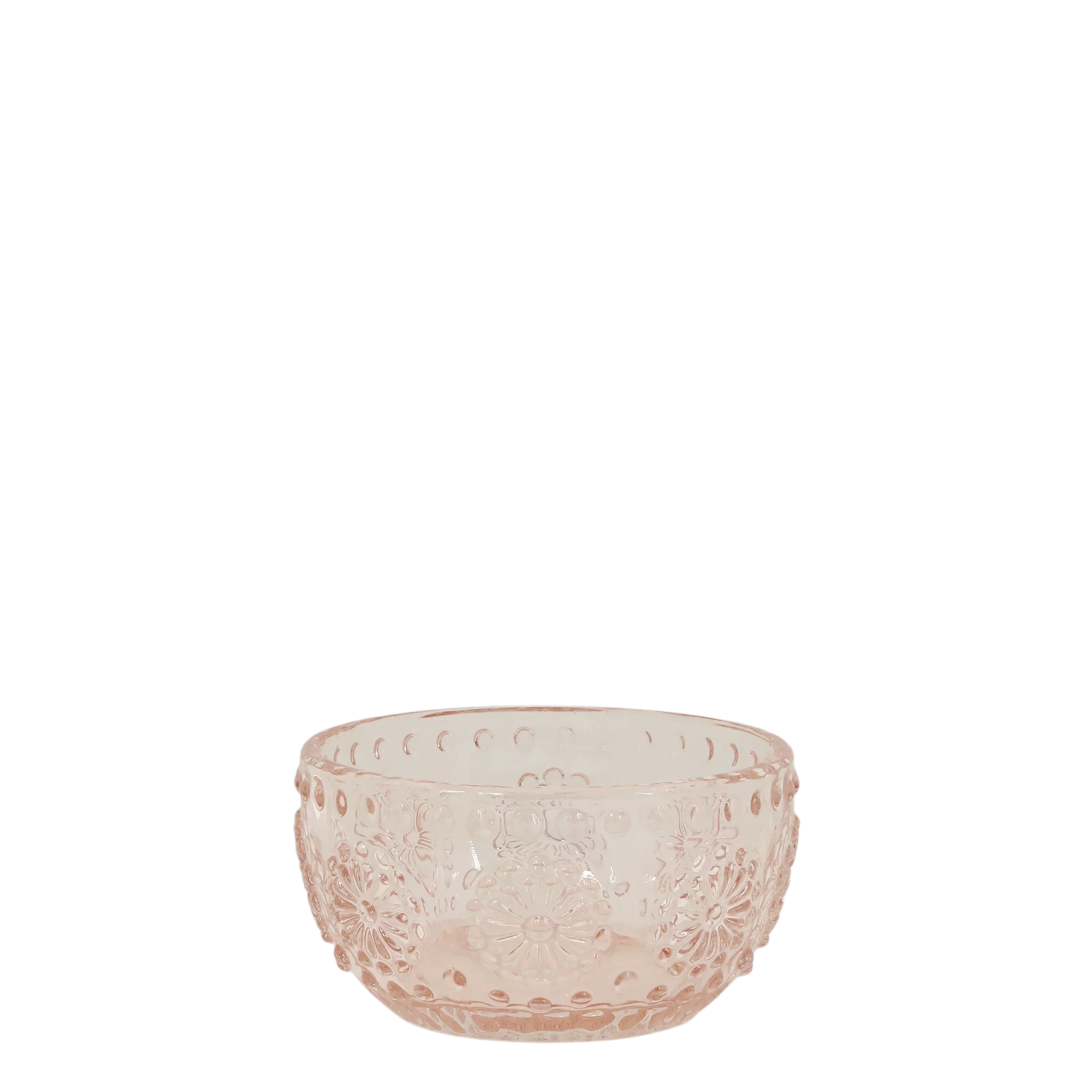 Chic Antique - Fyrfadsstage m. mønster lav - H7/Ø6,5 cm rosa - Servietringen