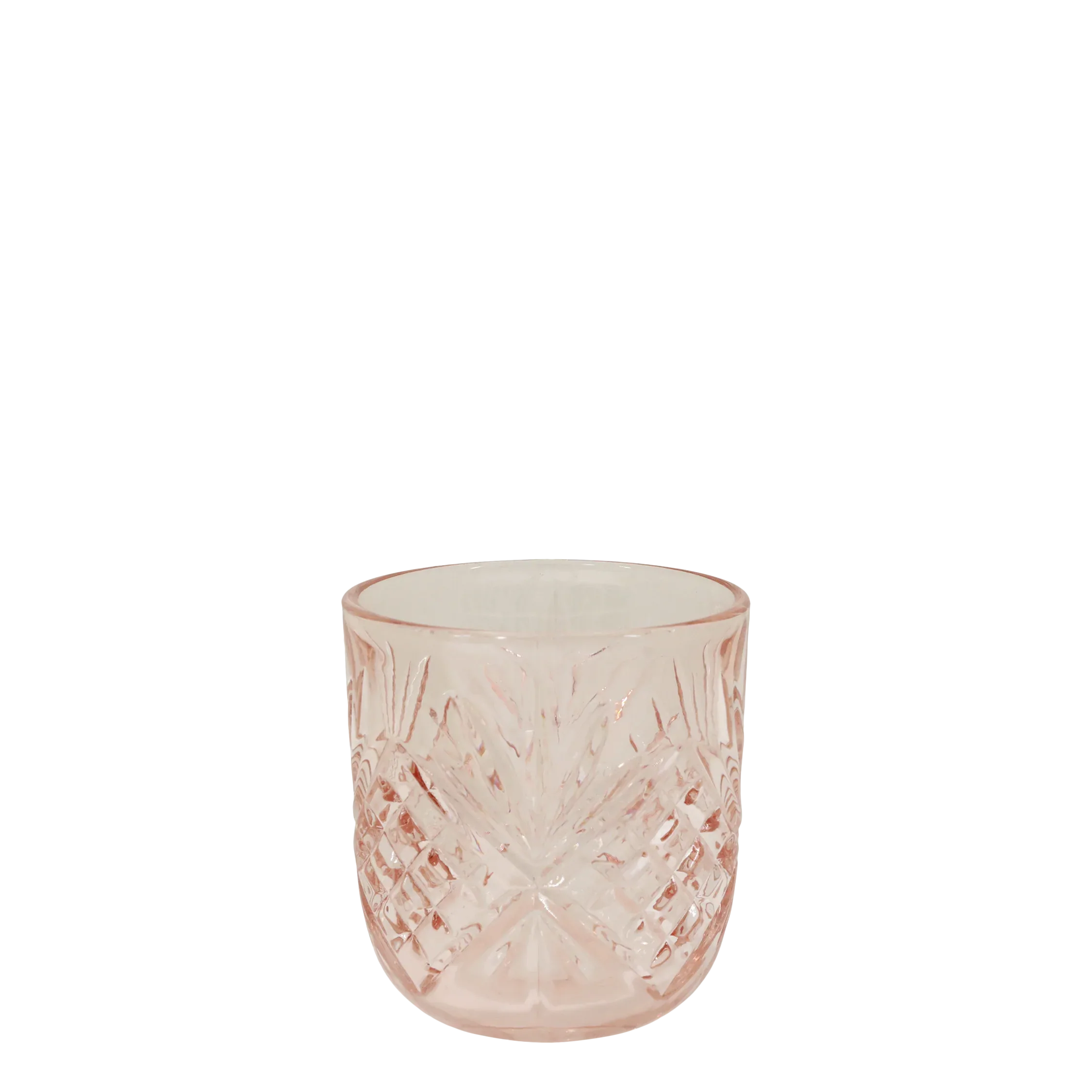 Chic Antique - Fyrfadsstage m. mønster - H7/Ø6,5 cm rosa - Servietringen