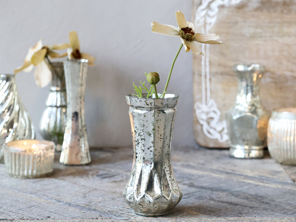 Lille sølv vase H12,5/Ø6 cm, fattigmandssølv