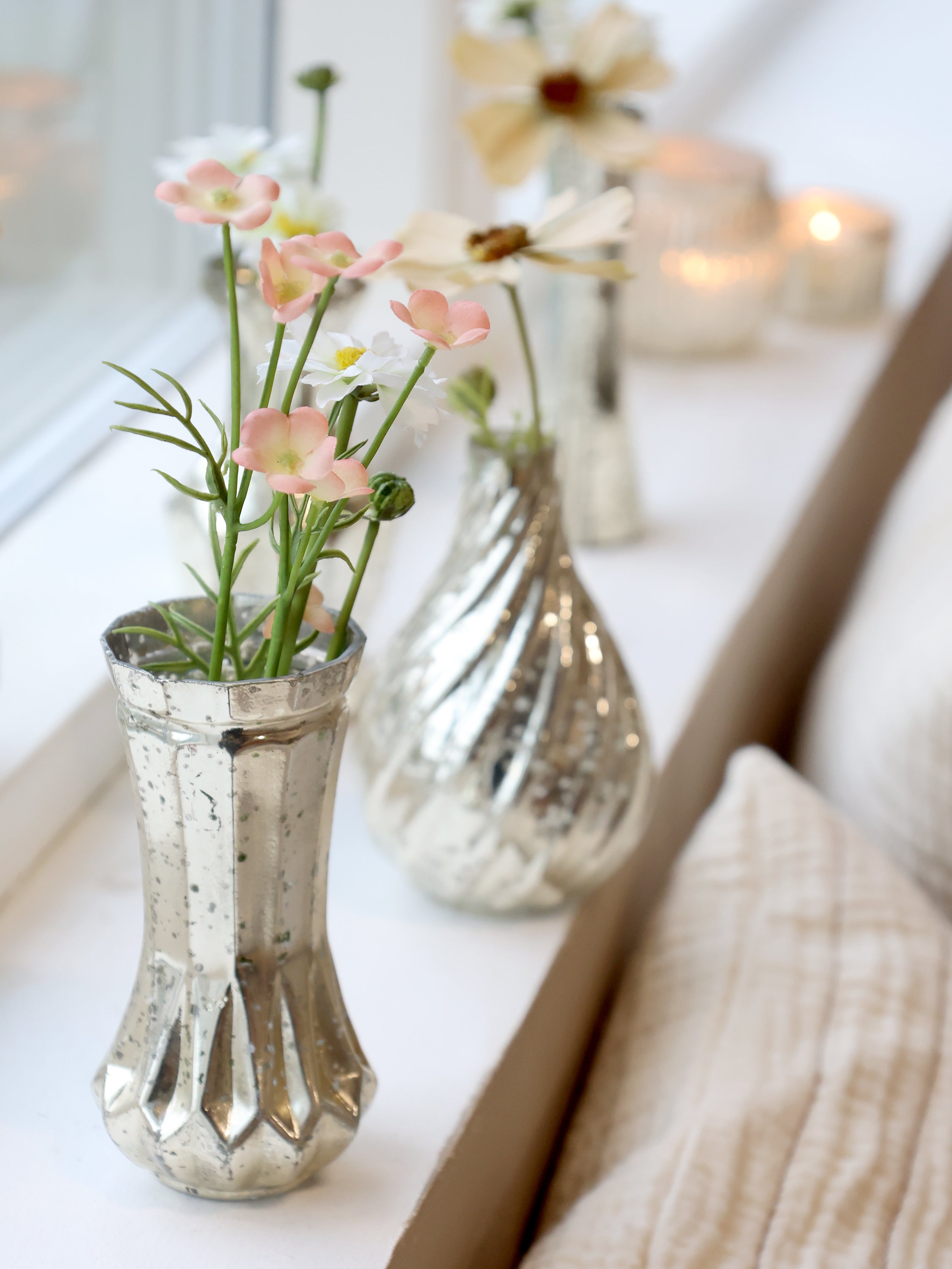 Lille sølv vase H12,5/Ø6 cm, fattigmandssølv