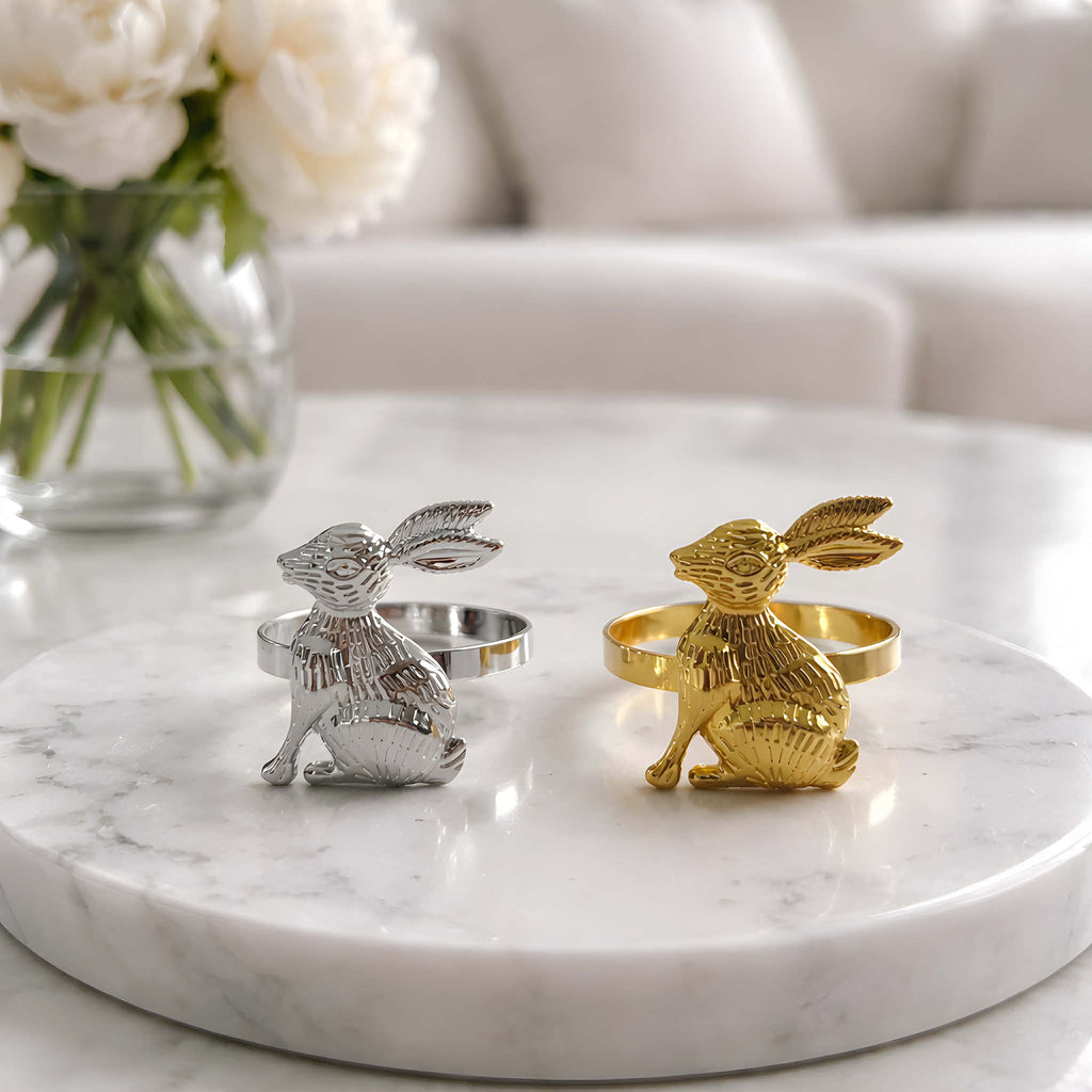 Servietring Påskehare - Guld - Servietringen