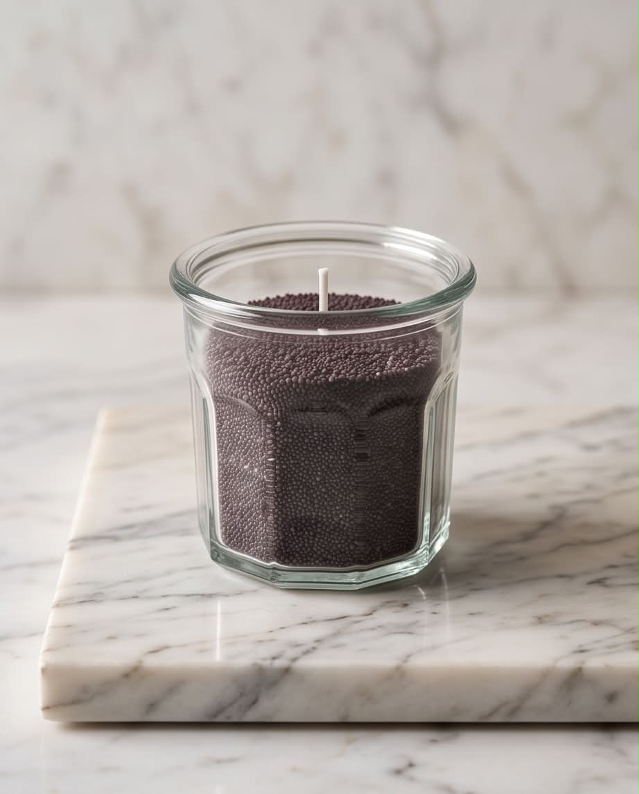 Mørkegrå Pearl Wax stearinlys med 10 væger fra Diana Lys, 350 g, klar til at brænde med elegant design og kraftig lysstyrke.