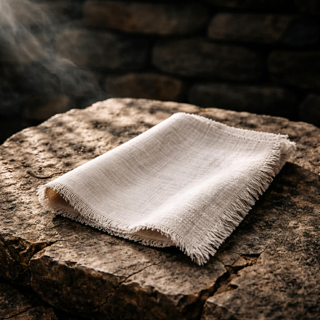 Natura Iin Lysegrå Stofserviet i hør – 40x40 cm - Servietringen