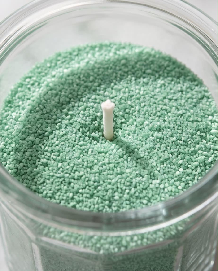 Diana Lys Pearl Wax Sage grøn stearinlys med 10 væger, 350 g, dekorativt og duftende lys til hjemmet.