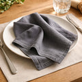 Dark gray cotton and linen cloth napkin from Servietringen, 40x40 cm, modern and stylish for elegant table settings.