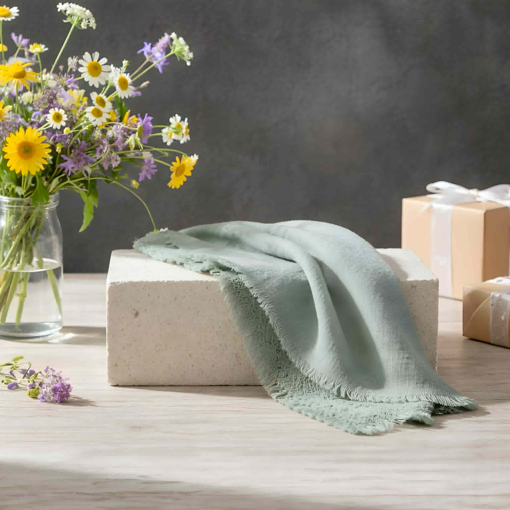 Natura Iin Sage grøn Stofserviet i hør – 40x40 cm