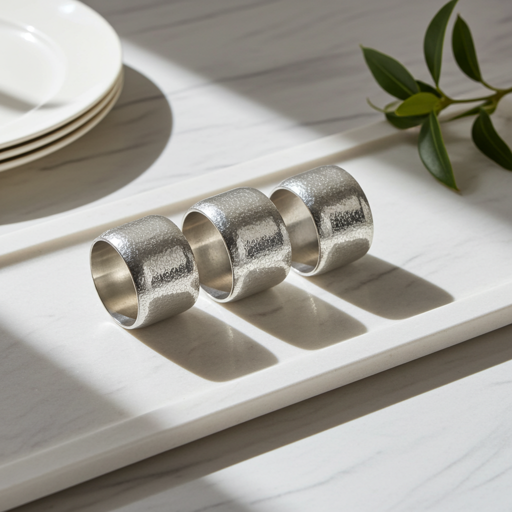 Servietring Aurora sølv - Servietringen