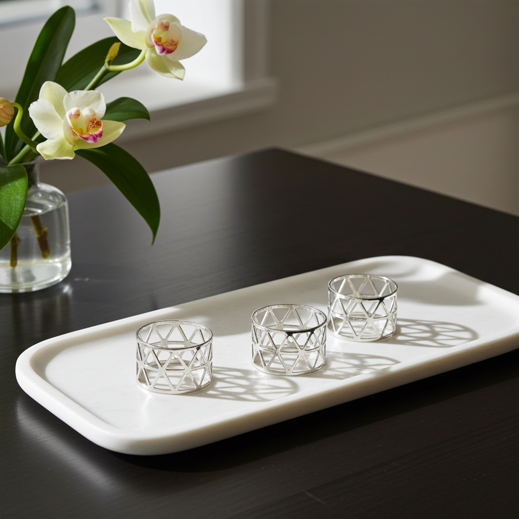 Tromme - Sølv - Servietringen