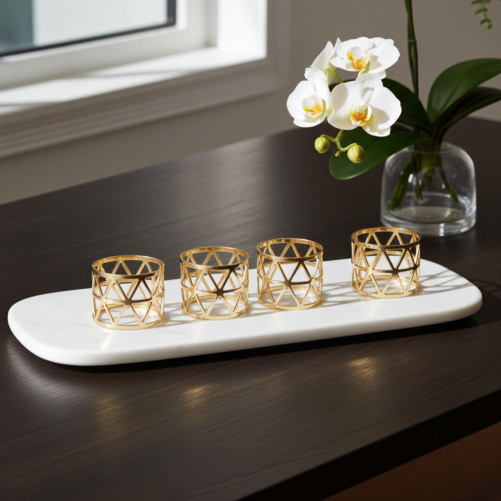 Tromme - Guld - Servietringen