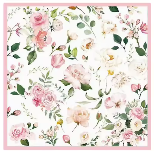 Stofserviet Hellé Rose 40x40 cm – Lyserøde Roser