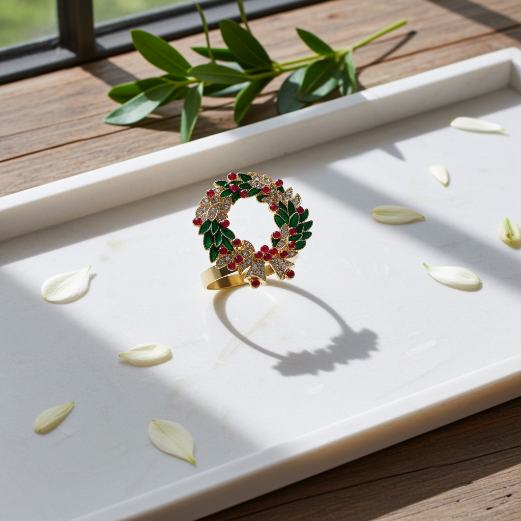 Servietring Juleadventskrans - Servietringen