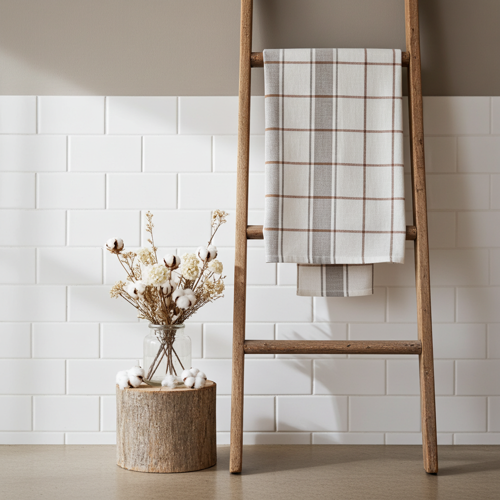 Viskestykke Skovdyb 70x50 i ren bomuld - Servietringen