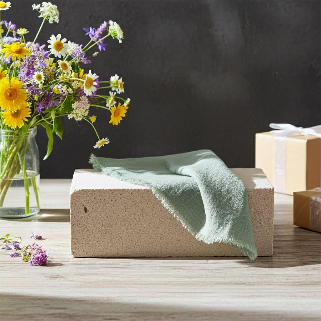 Natura Iin Sage grøn Stofserviet i hør – 40x40 cm - Servietringen