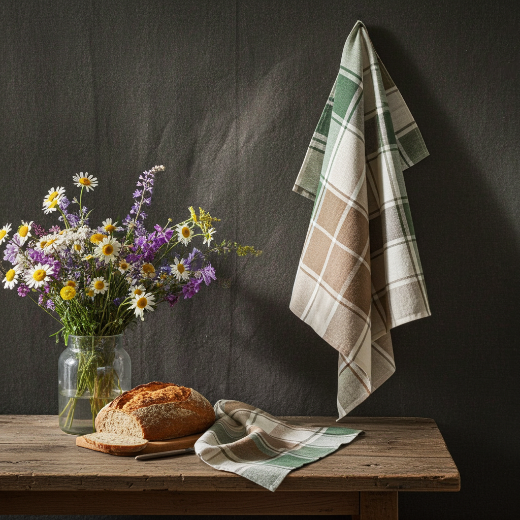 Viskestykke Skovdyb 70x50 i ren bomuld - Servietringen