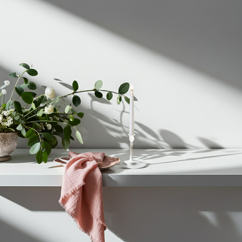 Natura Iin Rosa Stofserviet i hør – 40x40 cm - Servietringen