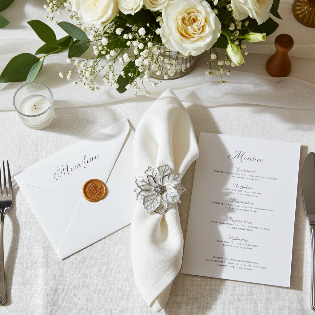 Servietring Frostblomst Sølv - Servietringen