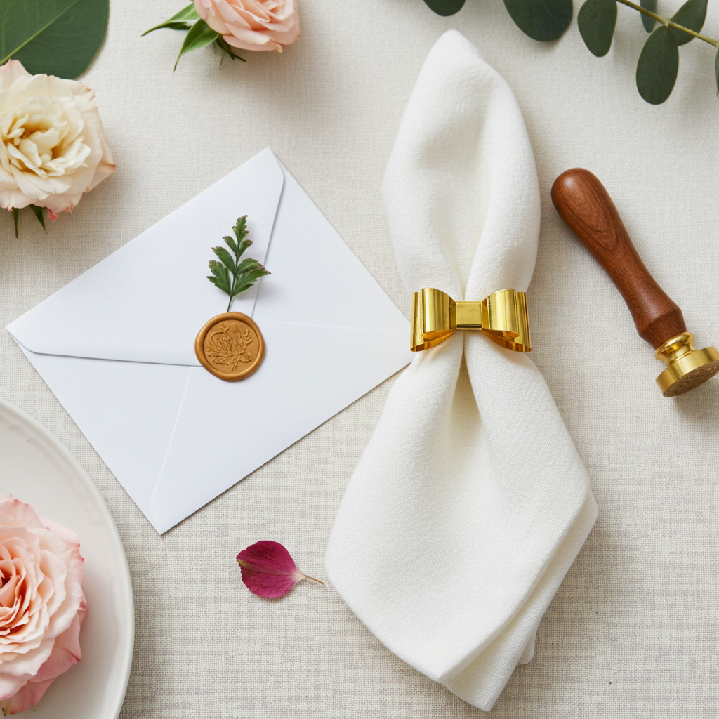 Servietring Guld Sløjfe - Servietringen