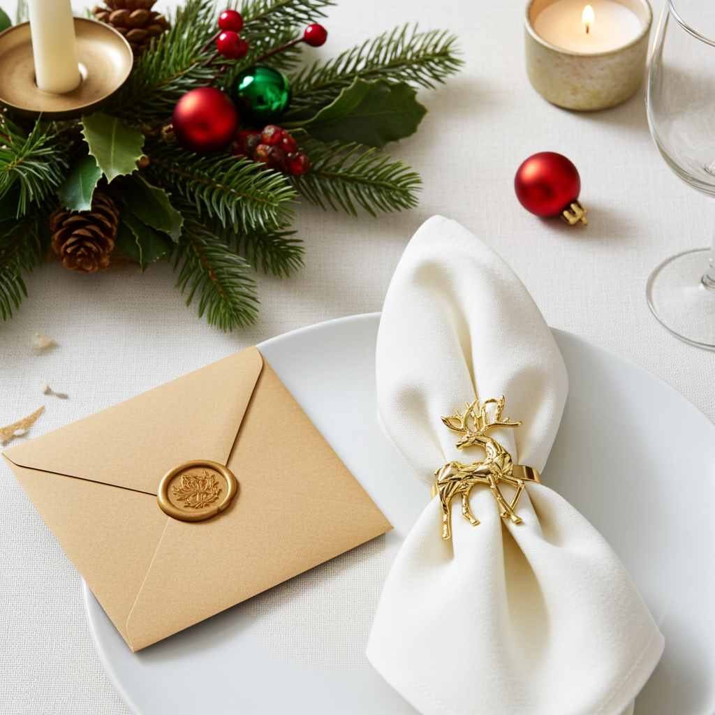 Servietring Hjort - Guld - Servietringen