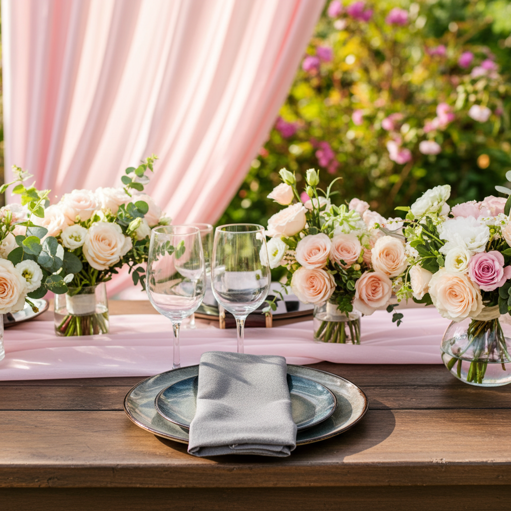 Klassisk Grå Stofserviet i Bomuld og Hør 40x40 cm – Moderne og Stilren - Servietringen