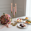 Sæt af 3 Metal Lysestager  i Guld –  Stilfuld Elegance til Hjemmet - Servietringen