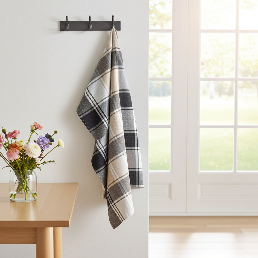 Viskestykke på tilbud - Tag 5 betal for 4 - Forårsluft 70x50 i ren bomuld - Servietringen