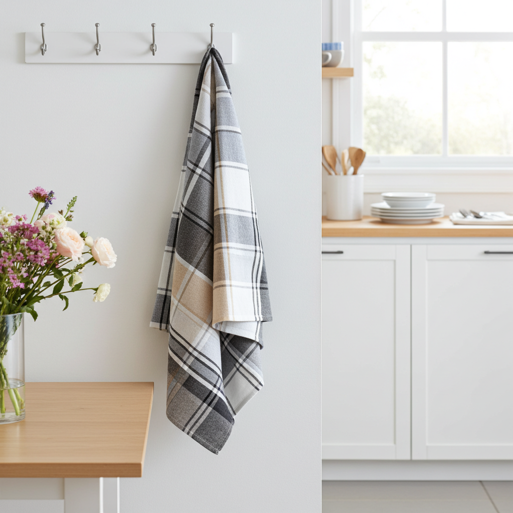 Viskestykke på tilbud - Tag 5 betal for 4 - Forårsluft 70x50 i ren bomuld - Servietringen