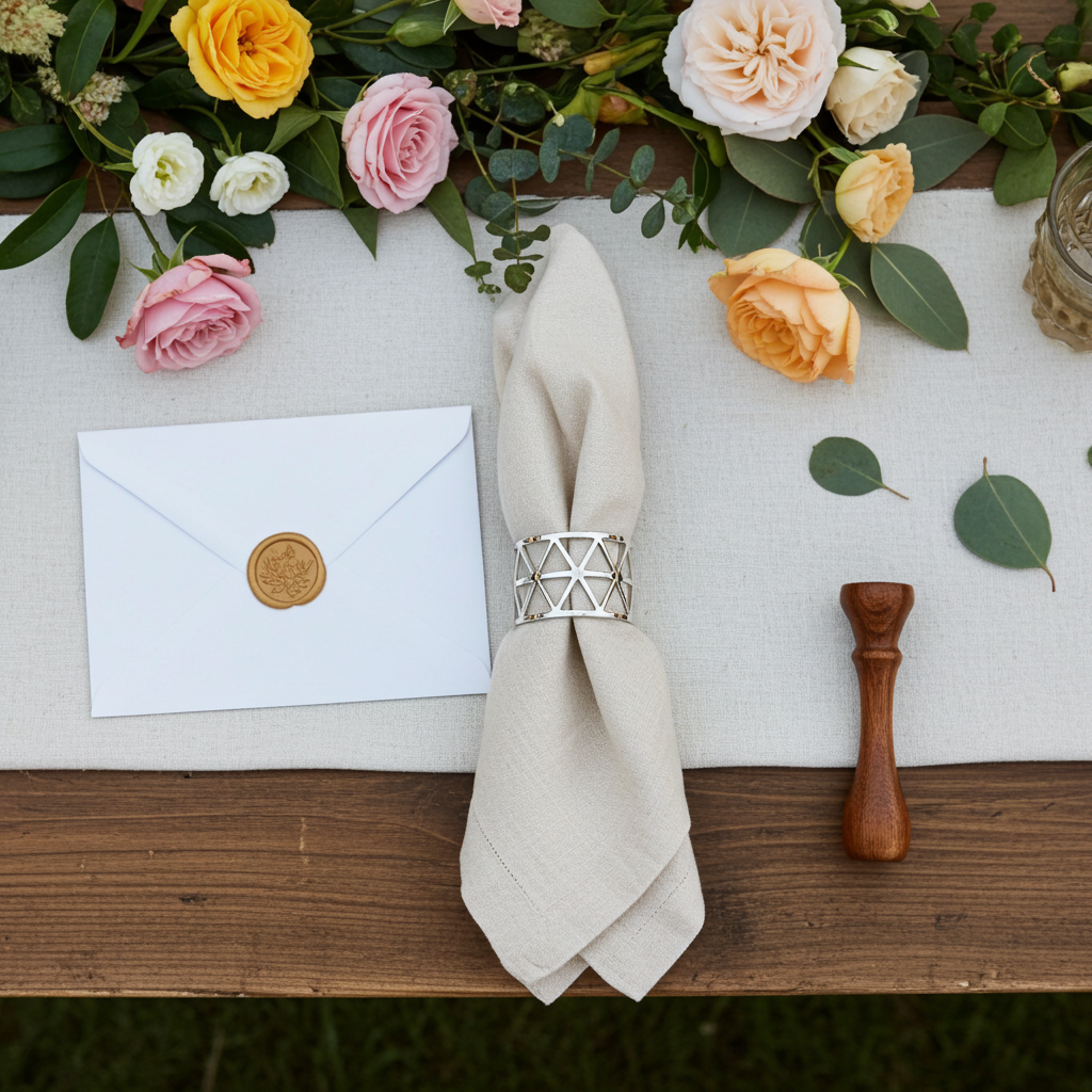 Tromme - Sølv - Servietringen