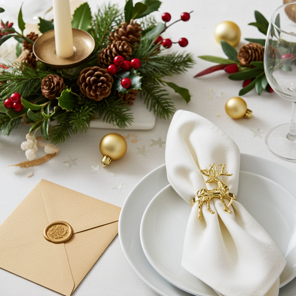 Servietring Hjort - Guld - Servietringen