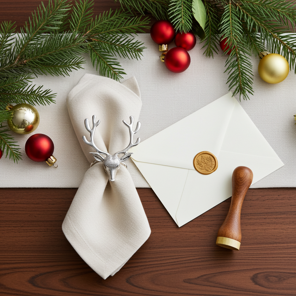 Servietring Krondyr - Sølv - Servietringen